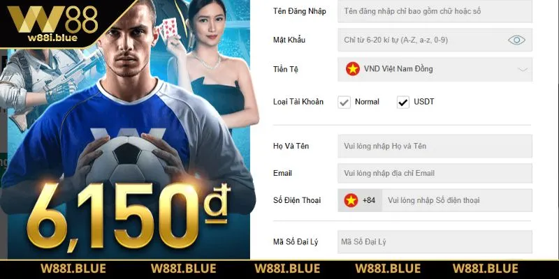Trang chủ 234 Hướng dẫn các bước đăng ký tài khoản W88 trong 1 phút
